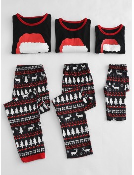 Christmas Hat Printed Family Pajamas Sets - Kid  3t