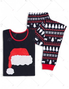 Christmas Hat Printed Family Pajamas Sets - Kid  3t
