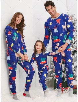 Christmas Cartoon Animal Print Family Pajama Sets - Mom S