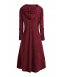 Lovely Casual Asymmetrical Wine Red Plus Size Hoodie