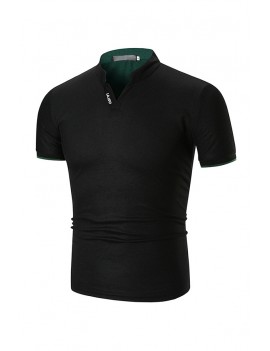 Lovely Casual Black Polo Shirt