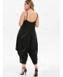 Plus Size Cropped Baggy Jumpsuit - 5x
